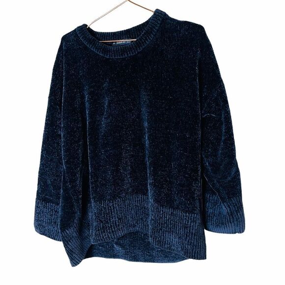 EUC Zara Knit Black Chunky Sweater Small - Picture 1 of 5